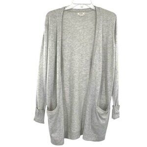Fat Face Gray Open Front Cardigan